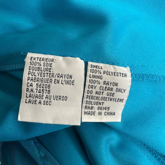 Cecily Brown Sequin Beaded Fairycore Blue Strapless V Neck Formal Prom Dress - Picture 13 of 13